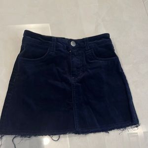 Girls corduroy frayed him skirt